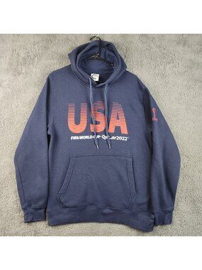 FIFA World Cup Official Hooded Sweatshirt Mens Large Pullover 2022 Soccer Hockey